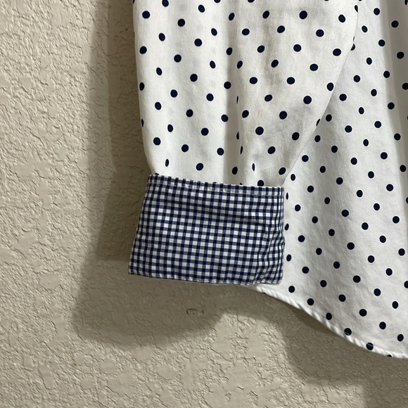 CHAPS Women’s Black Polka Dot Shirt - Picture 4 of 7